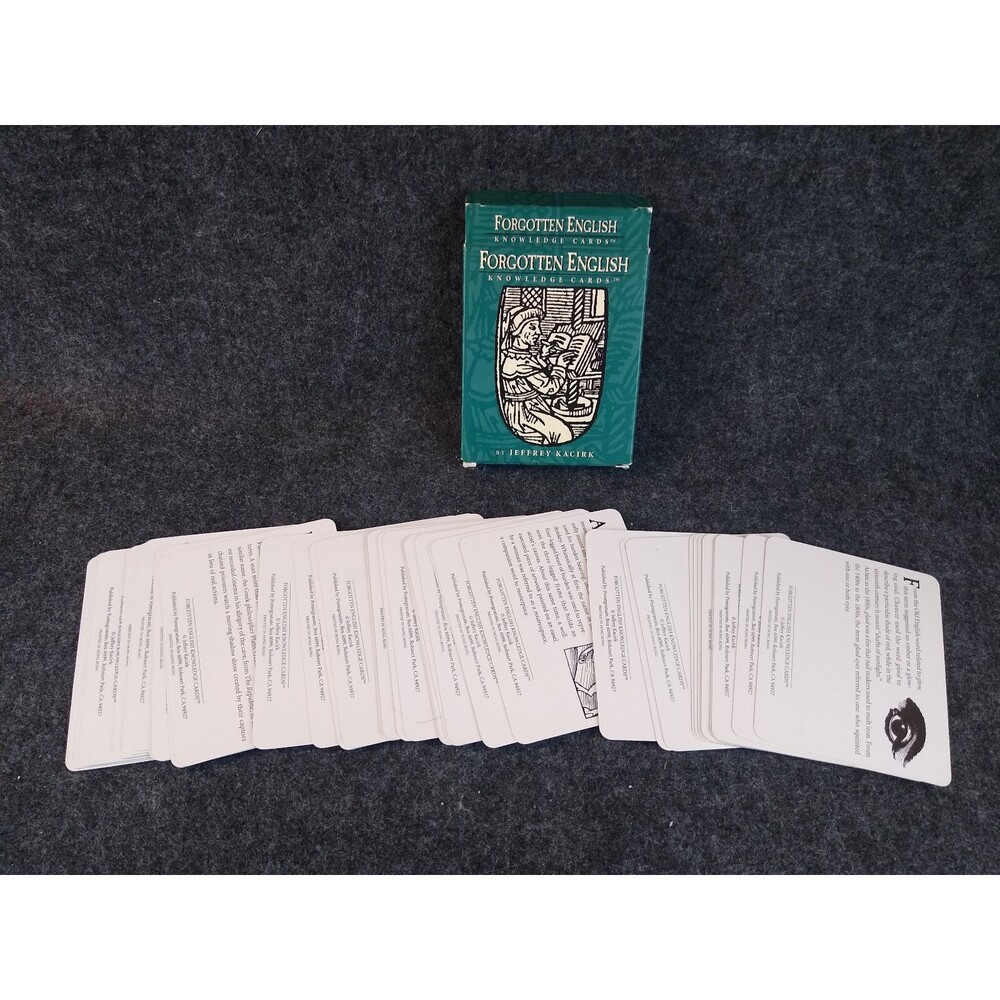 Forgotten English Educational Flash Cards Volume I Jeffrey Kacirk Pomegranate